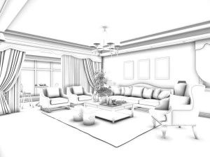 family - kitchen - restaurant 55 3D Model