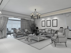 family - kitchen - restaurant 55 3D Model