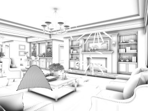 family - kitchen - restaurant 55 3D Model