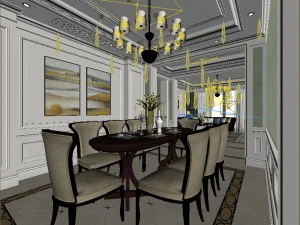 family - kitchen - restaurant 58 3D Model