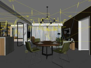 family - kitchen - restaurant 64 3D Model