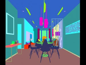 family - kitchen - restaurant 65 3D Model