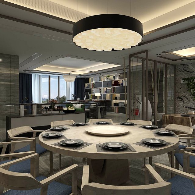 family - kitchen - restaurant 66 Model 3D .c4d .max .obj .3ds .fbx .stl .blend 