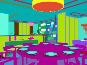 family - kitchen - restaurant 66 Model 3D