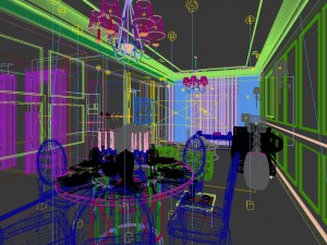 family - kitchen - restaurant 69 Modèle 3D