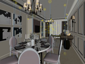 family - kitchen - restaurant 69 Modèle 3D