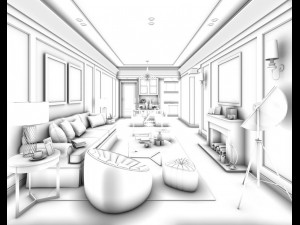 family - kitchen - restaurant 70 3D Model