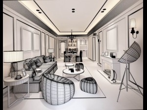 family - kitchen - restaurant 70 3D Model