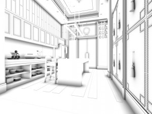 family - kitchen - restaurant 72 Modelo 3D