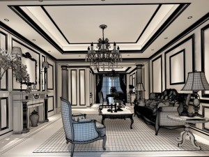family - kitchen - restaurant 74 3D Модель