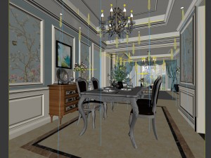 family - kitchen - restaurant 74 3D Модель