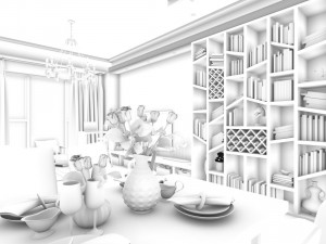 family - kitchen - restaurant 75 3D Модель