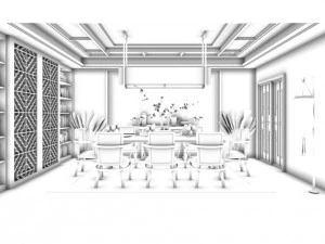 family - kitchen - restaurant 76 3D Model
