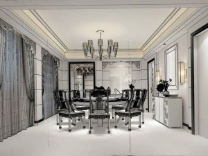 family - kitchen - restaurant 80 3D Model