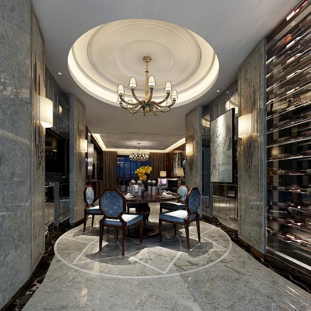 family - kitchen - restaurant 81 3D Model .c4d .max .obj .3ds .fbx .stl .blend 