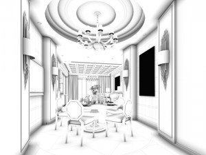 family - kitchen - restaurant 81 3D Model