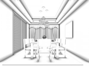 family - kitchen - restaurant 82 3D Model