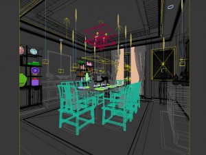 family - kitchen - restaurant 84 3D Модель