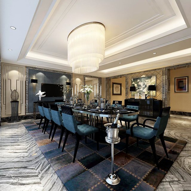 family - kitchen - restaurant 86 3D-Modell .c4d .max .obj .3ds .fbx .stl .blend 