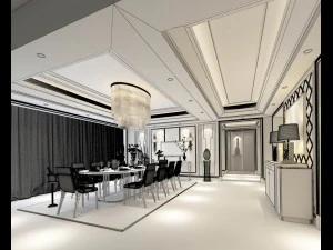 family - kitchen - restaurant 86 3D Model