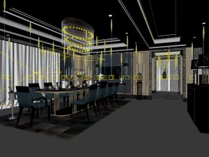 family - kitchen - restaurant 86 3D Model