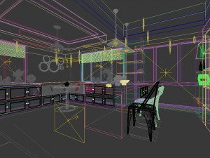 family - kitchen - restaurant 90 3D मॉडल