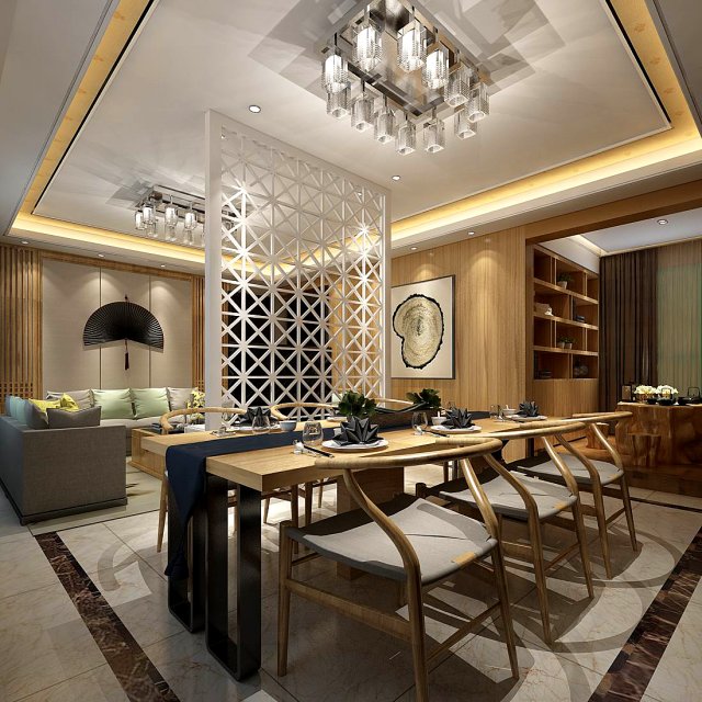 family - kitchen - restaurant 91 Model 3D .c4d .max .obj .3ds .fbx .stl .blend 