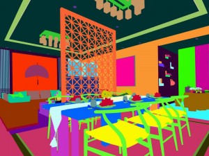 family - kitchen - restaurant 91 Model 3D
