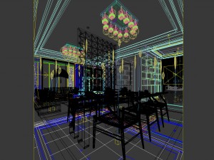 family - kitchen - restaurant 91 Model 3D