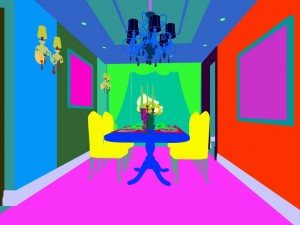 family - kitchen - restaurant 92 Model 3D