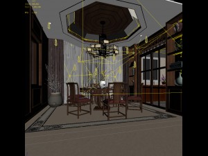 family - kitchen - restaurant 94 Modèle 3D