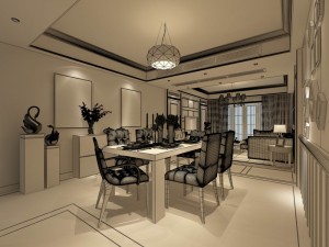 family - kitchen - restaurant 96 3D Model