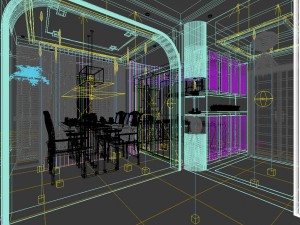 family - kitchen - restaurant 97 Modèle 3D