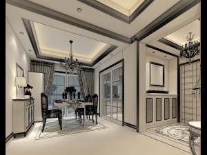 family - kitchen - restaurant 98 Model 3D