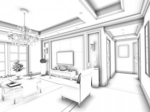 family - kitchen - restaurant 98 Model 3D