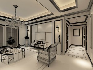 family - kitchen - restaurant 98 Model 3D