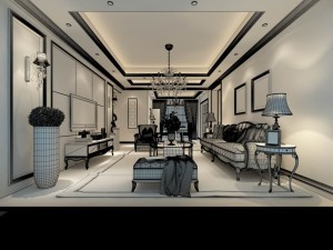 family - kitchen - restaurant 98 Model 3D