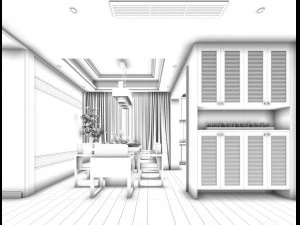 family - kitchen - restaurant 100 3D Model