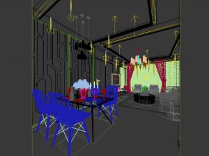 family - kitchen - restaurant 101 Modelo 3D