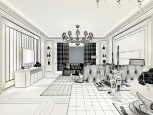 family - kitchen - restaurant 103 3D Model
