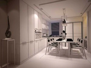 family - kitchen - restaurant 105 3D Model