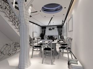 family - kitchen - restaurant 107 Modelo 3D