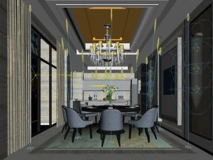 family - kitchen - restaurant 108 3D Model