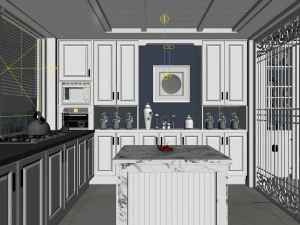 family - kitchen - restaurant 110 3D Model