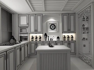 family - kitchen - restaurant 110 3D Model