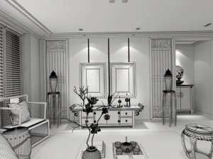 family - kitchen - restaurant 110 3D Model