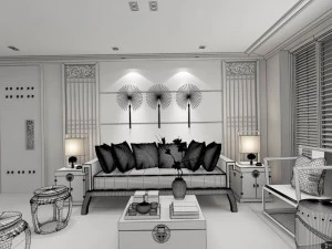 family - kitchen - restaurant 110 3D Model