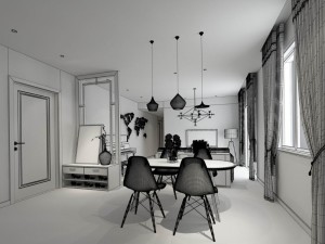 family - kitchen - restaurant 114 3D-Modell
