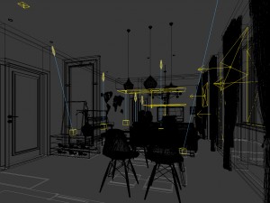 family - kitchen - restaurant 114 3D-Modell