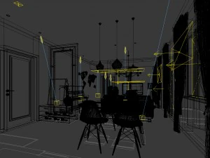 family - kitchen - restaurant 114 3D Model